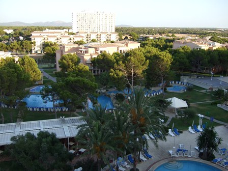 Blick auf Pools