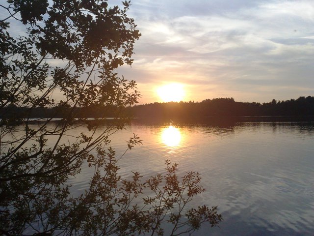 Sonnenuntergang am Altwarmbüchener See