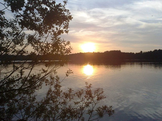 Sonnenuntergang am Altwarmbchener See
