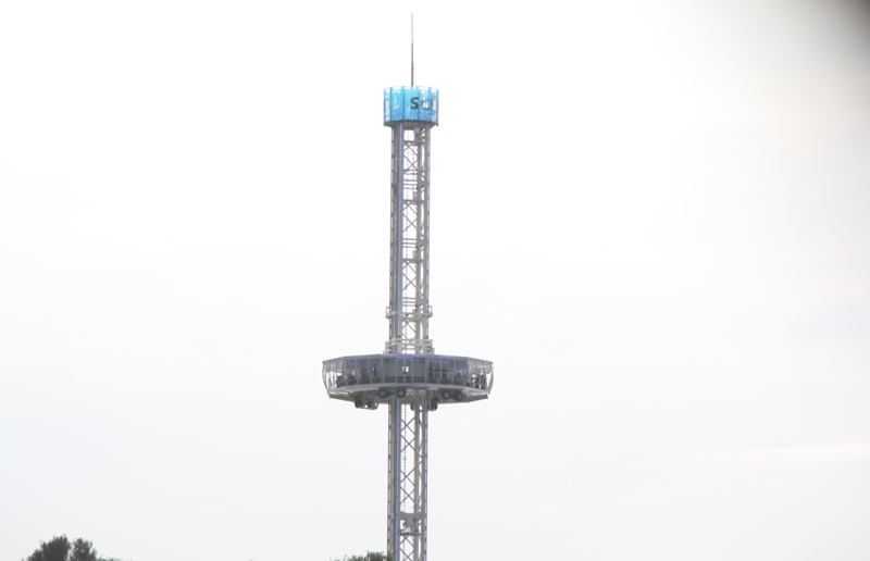 Fahrt auf ca. 80 m Hhe 